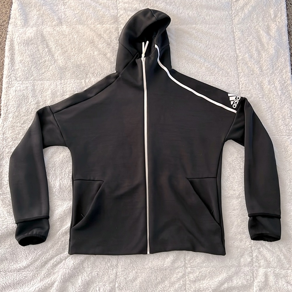 ADIDAS black zip up hoodie